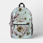 Hommels Grote Bloemen Rugzak (Voorkant)