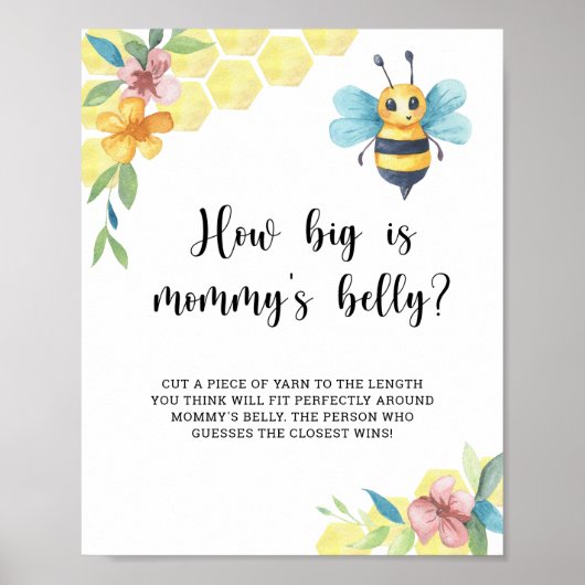 Hommels hoe groot is mama's buik spel poster (Voorkant)