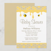 Hommels Honing Baby Shower Uitnodigingen (Voorkant / Achterkant)