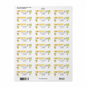 Hommels honing bloemige retouradres etiket (Full Sheet)