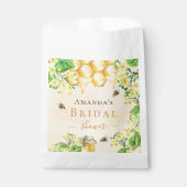 Hommels honing gele bloemen bruiloft bedankzakje (Voorkant)