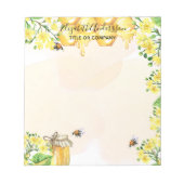 Hommels honing gele bloemen naam bedrijf notitieblok (Voorkant)