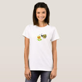 Hommels met gele bloem t-shirt (Voorkant volledig)