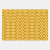 Hommels met hart & honingraat patroon wrapping inpakpapier vel (Voorkant 2)