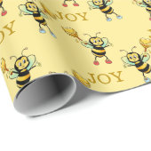 Hommels met hartpatroon wikkel cadeaupapier (Rol Hoek)