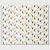 Hommels met hartpatroon wikkeling cadeaupapier (Vlak)