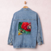 Hommels met Rode Klaproos Bloemige Moderne Denim Jacket (Hangar)