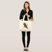 Hommels met snor grote tote bag (Voorkant (model))
