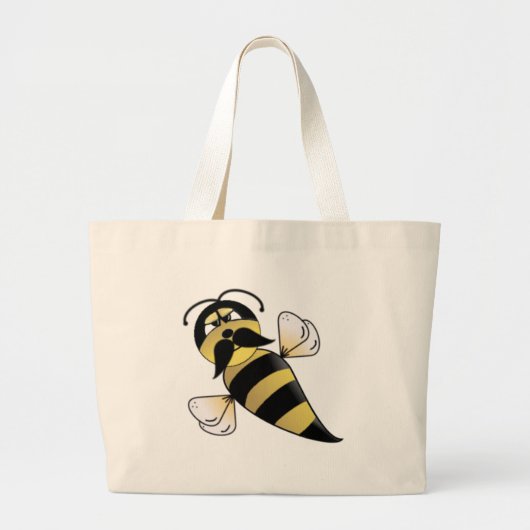 Hommels met snor grote tote bag (Voorkant)