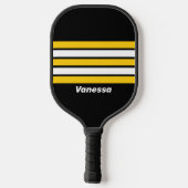 Hommels Nostalgisch over Strepen met Naam Pickleball Paddle (Achterkant)