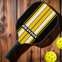 Hommels nostalgische bordstrepen met naam pickleball paddle