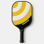 Hommels Nostalgische Cirkel Streep met Naam Pickleball Paddle (Achterkant)