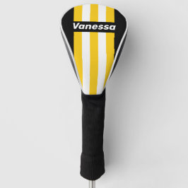 Hommels nostalische speldstrepen met naam golfheadcover