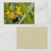 Hommels op Gele Wilde Bloem Visitekaartje (Voorkant / Achterkant)