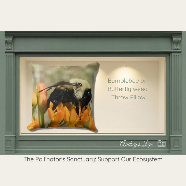 Hommels op Vlinderbloem Kussen (Creator heeft geüpload)
