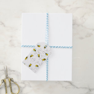 Hommels vliegen Geel Zwart Hommels Cadeaulabel