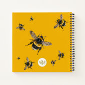 Hommels voeden de bijen tuinieren dagboek notitieboek (Achterkant)