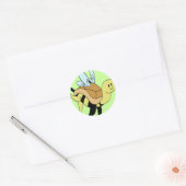 hommelschildpad ronde sticker (Envelop)