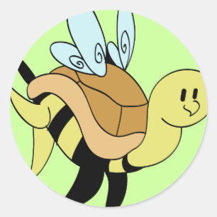 hommelschildpad ronde sticker