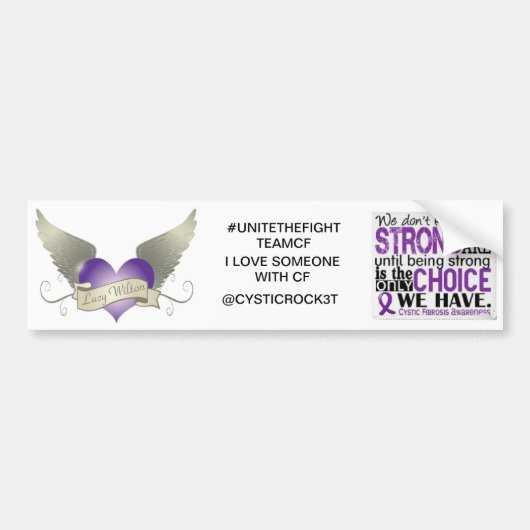 hommelsticker voor cystic fibrosis bumpersticker (Voorkant)