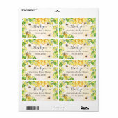 Hommeltje Bruidsbruiloft gele bloem bedankt Etiket (Full Sheet)