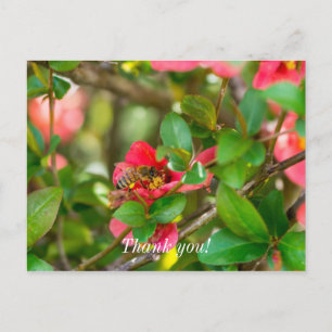 Hommeltje en Azalea Dankjewelpocarda Briefkaart