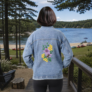 Hommeltje Lavendel Bloemen Geel Denim Jacket