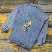 Hommeltje Lavendel Bloemen Geel Denim Jacket