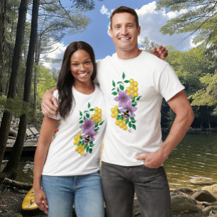 Hommeltje Lavendel Bloemen Geel T-shirt