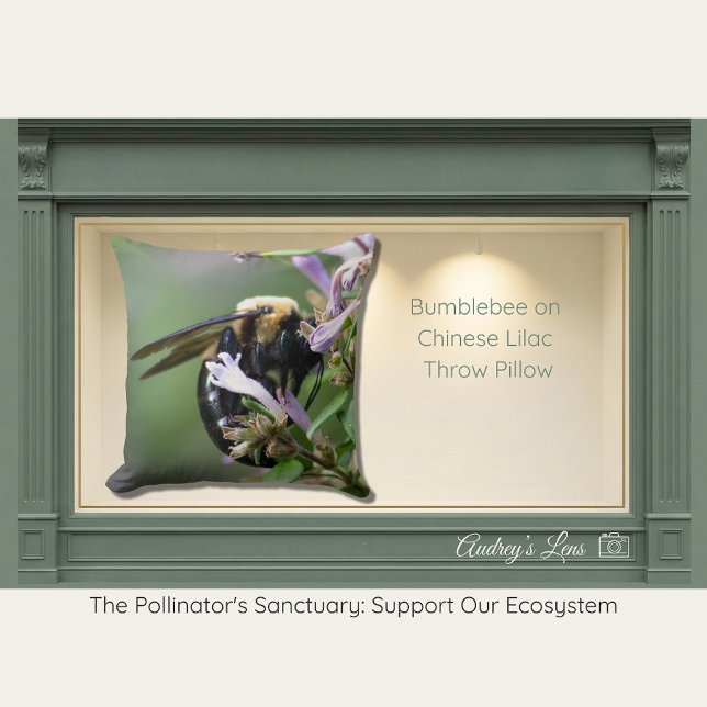Hommeltje op Chinese Lilac Kussen (Creator heeft geüpload)