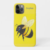 Hommeltje op Geel Case-Mate iPhone Case (Achterkant)