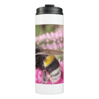 Hommeltje op Roze Bloemen Thermosbeker
