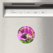 Hommeltje Roos Bloem Gepersonaliseerd Natuur Magneet (Insitu (Vaatwasser))