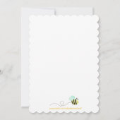 Hommeltje Roze Vleugels Die Cut Baby Shower Uitnod Kaart (Achterkant)