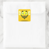 Hommeltje Vierkante Sticker (Tas)