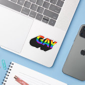 HOMO 3D STICKER (Laptop met iPhone)