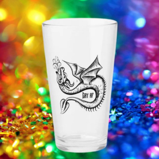 Homo AF Draak Zwart Glas