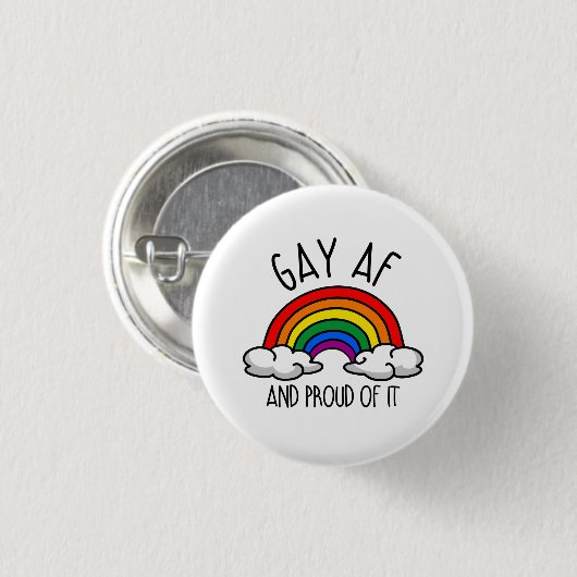 HOMO AF en trots erop Ronde Button 3,2 Cm (Voorkant /achterkant)