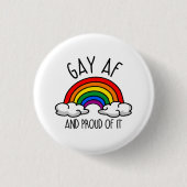 HOMO AF en trots erop Ronde Button 3,2 Cm (Voorkant)