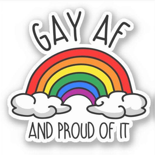HOMO AF en trots erop Sticker (Voorkant)