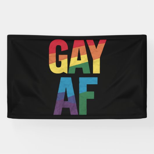 Homo AF LGBT Pride Homo Cadeau Pride Maand Spandoek (Horizontaal)