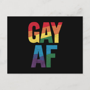 Homo AF LGBT trots homo cadeau trots maand Briefkaart