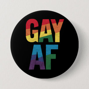 Homo AF LGBT trots homo cadeau trots maand Ronde Button 7,6 Cm