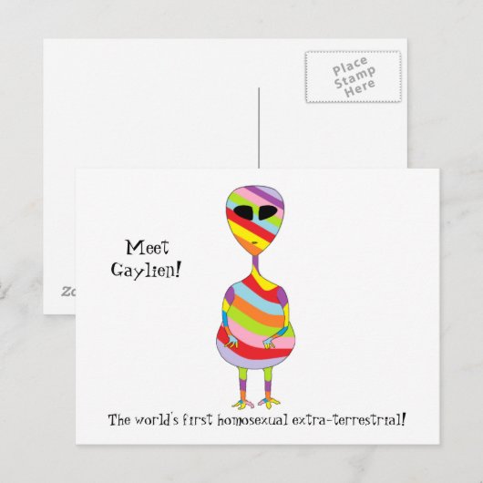 Homo-Alienus Briefkaart (Voorkant / Achterkant)