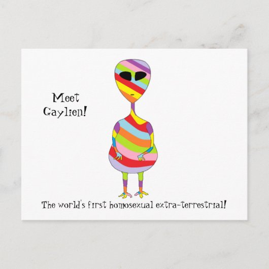 Homo-Alienus Briefkaart (Voorkant)