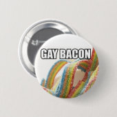 homo bacon : ) ronde button 5,7 cm (Voorkant /achterkant)
