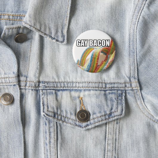 homo bacon : ) ronde button 5,7 cm (In situ)