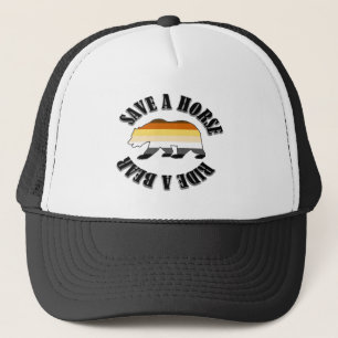 HOMO BEER BEER TROTS RED EEN PAARD RIJD EEN BEER TRUCKER PET