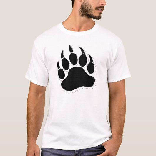 Homo Beer klauw Zwart en Wit 3D effect - T-shirt (Voorkant)