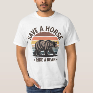 Homo Beer Pride Humor Sla Een Paard Red Een Beer T-shirt